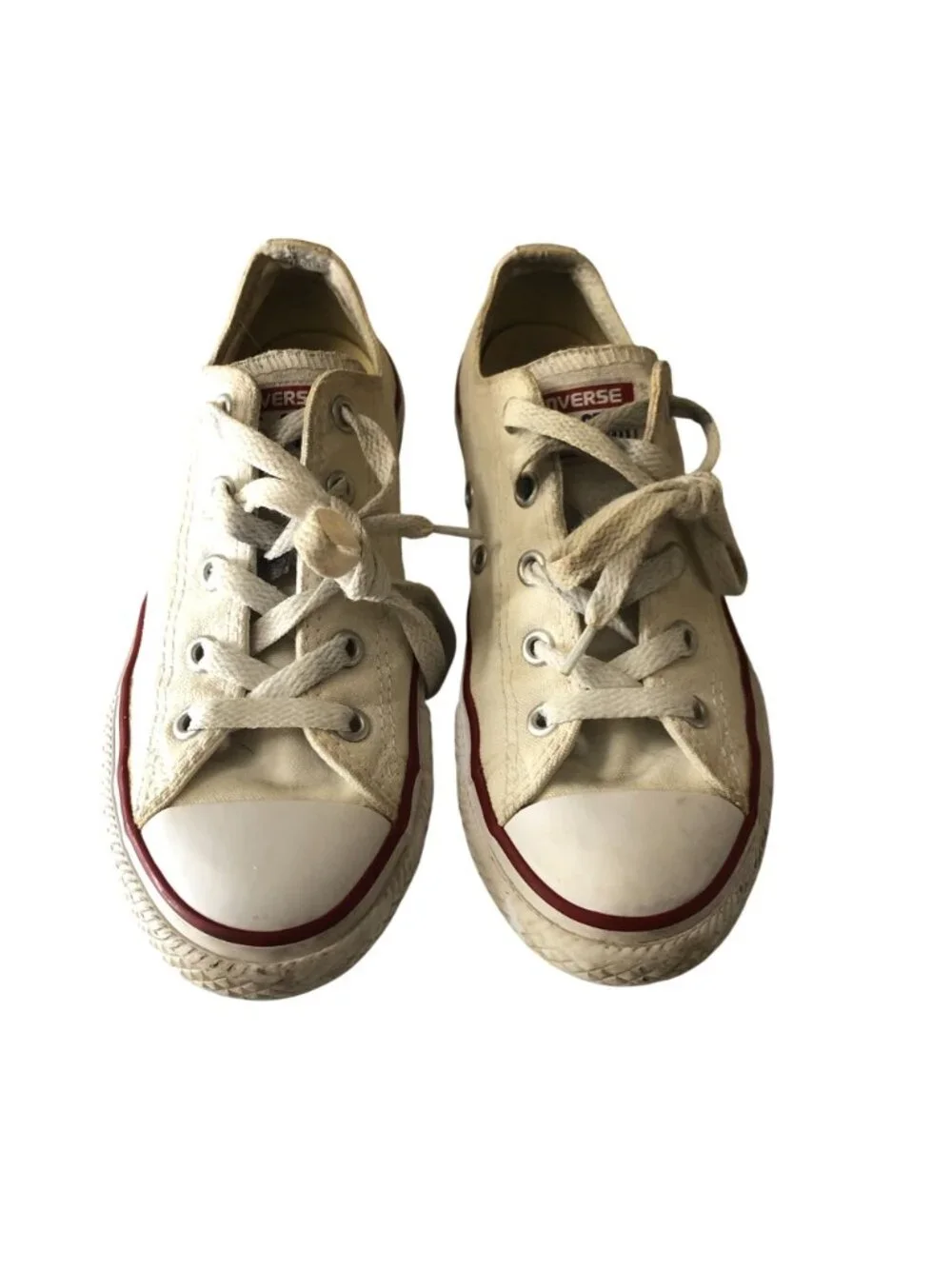 Converse Chuck Taylor All Star Low Top Sneakers White Canvas Youth 1